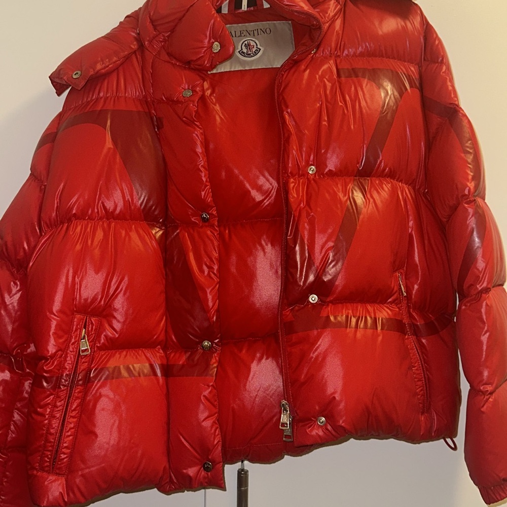 Moncler x Valentino Red Puffer Jacket